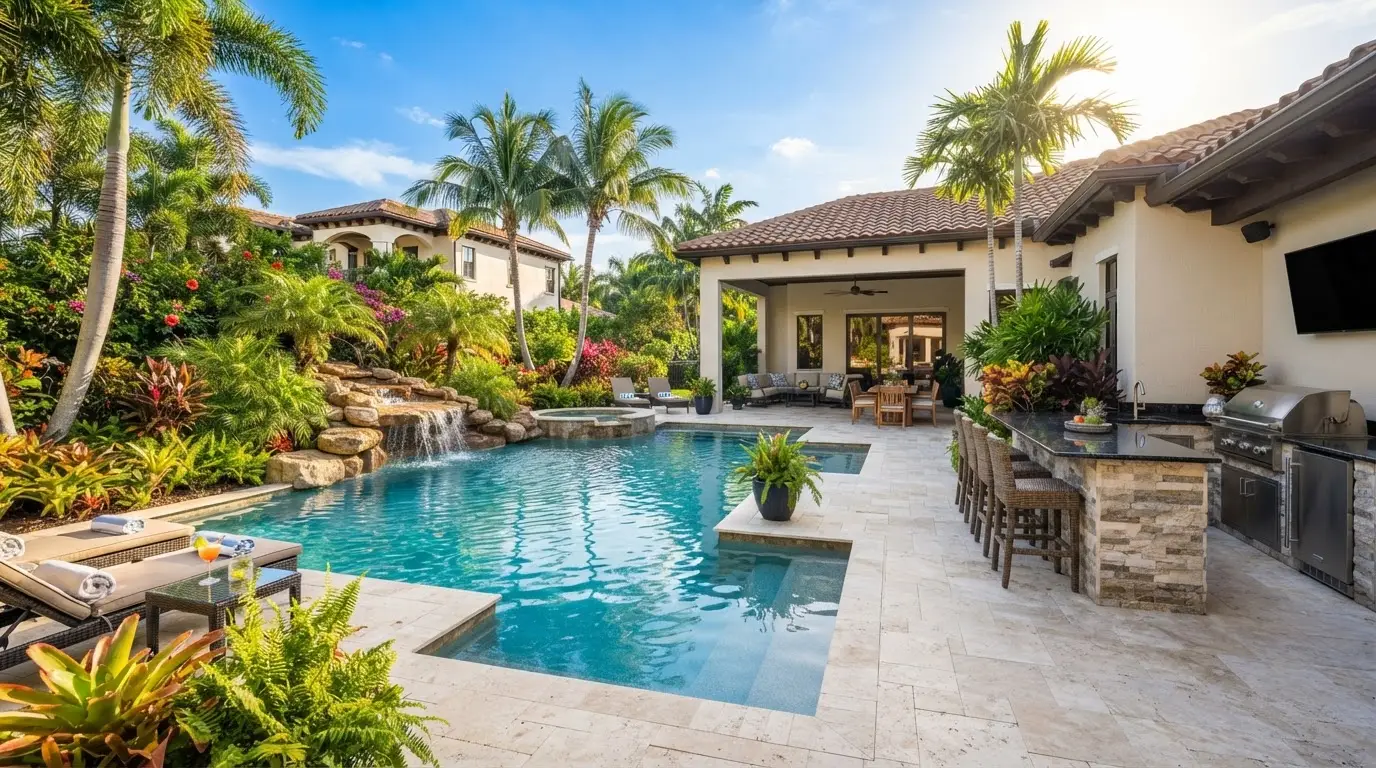 Established High Growth Pool and Hardscape for sale in Palm Beach County, FL
